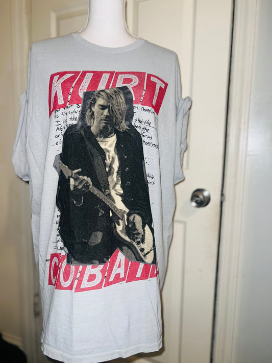 Kurt Cobain Oversized Distressed Tee