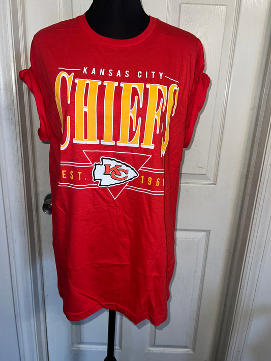 Kansas City Chiefs Oversized Distressed Tee