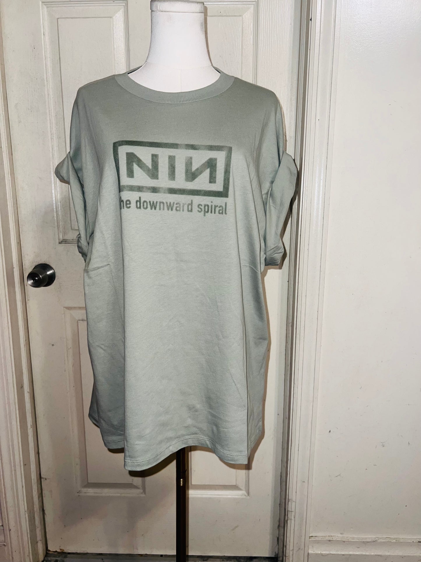 Nine Inch Nails Double Sided Oversized Distressed Tees