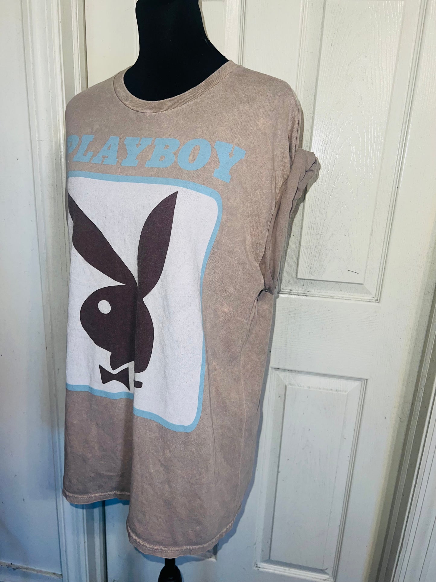 Playboy Oversized Distressed Tee