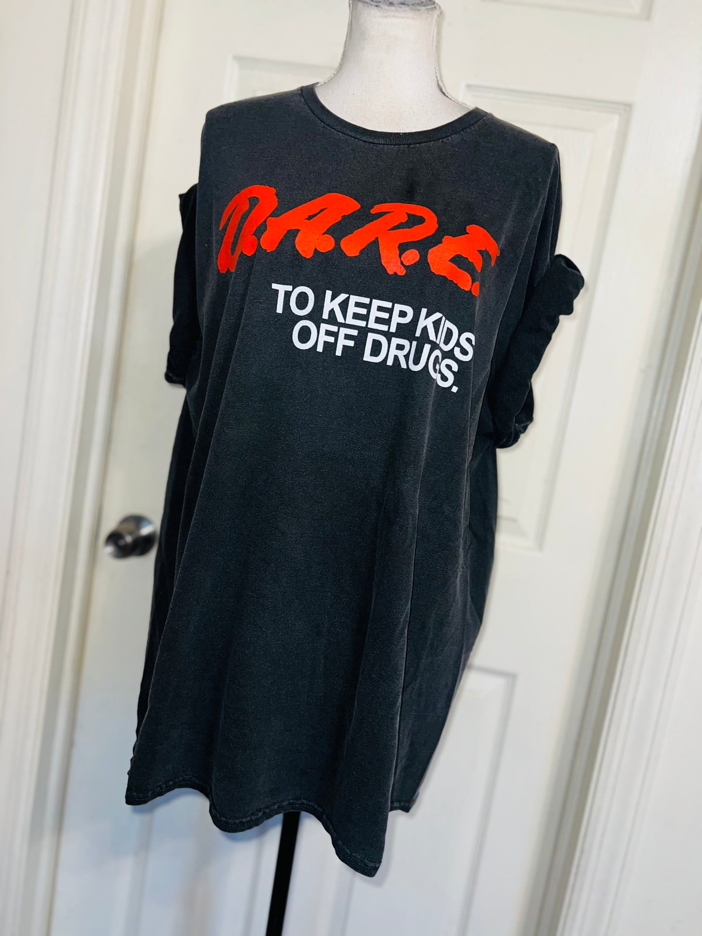 D.A.R.E. Oversized Distressed Tee