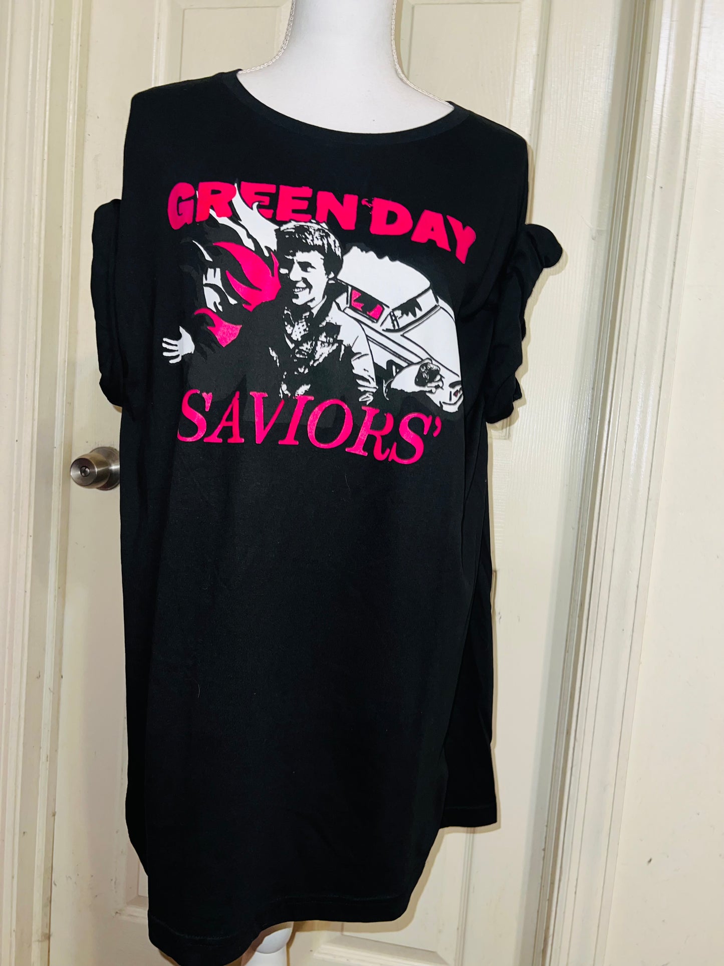 Green Day Oversized Distressed Tee