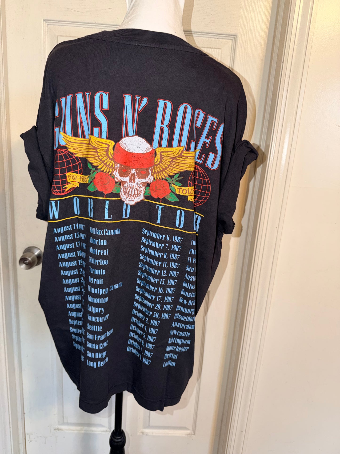 Guns N’ Roses Double Sided Oversized Distressed Tee
