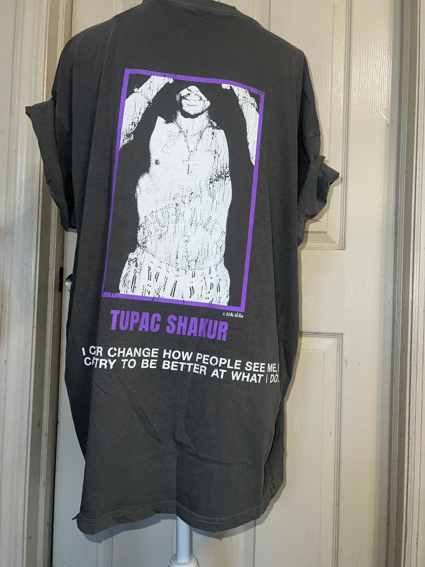 Tupac Shakur Double Sided Oversized Distressed Tee