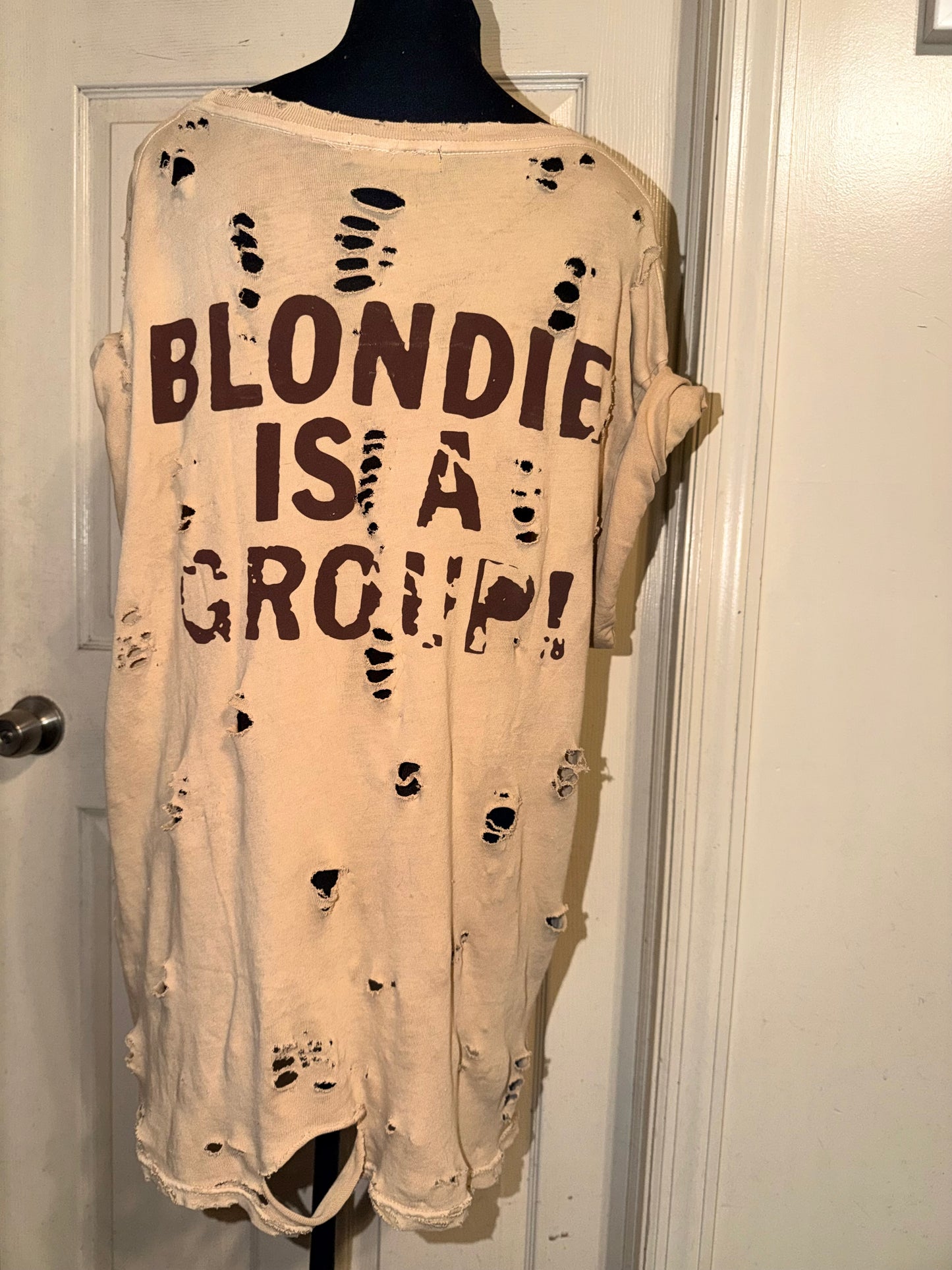 Blondie Double Sided Oversized Distressed Tee (as is)
