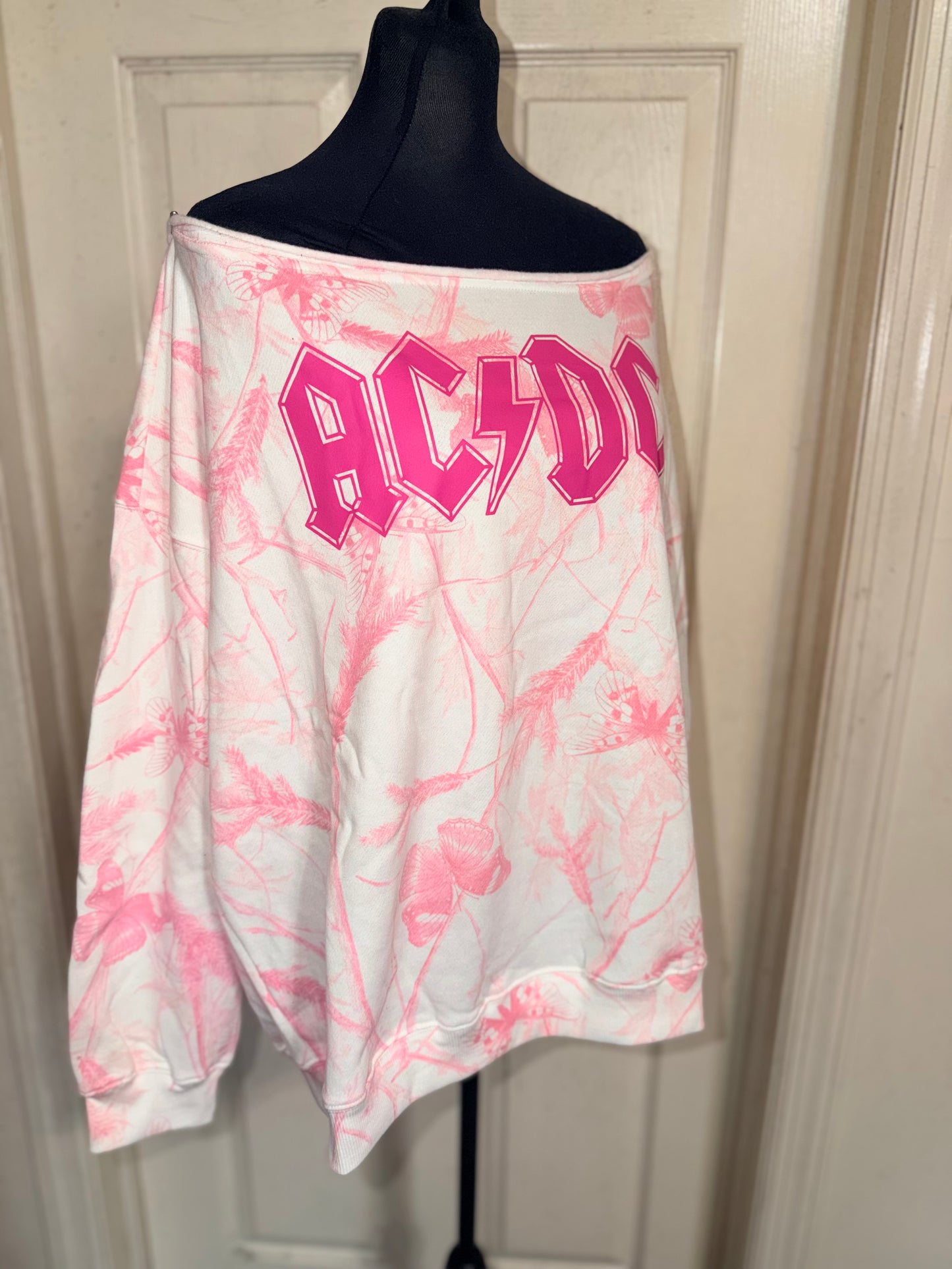 AC/DC OFTS Oversized Distressed Sweatshirt
