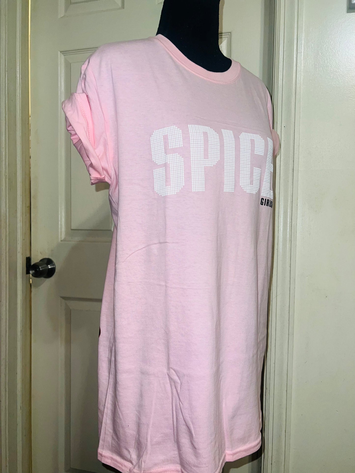 Spice Girls Double Sided Oversized Distressed Tee