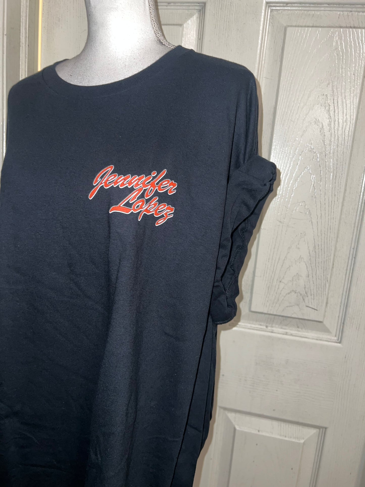Jennifer Lopez Double Sided Vintage Style Distressed Tee