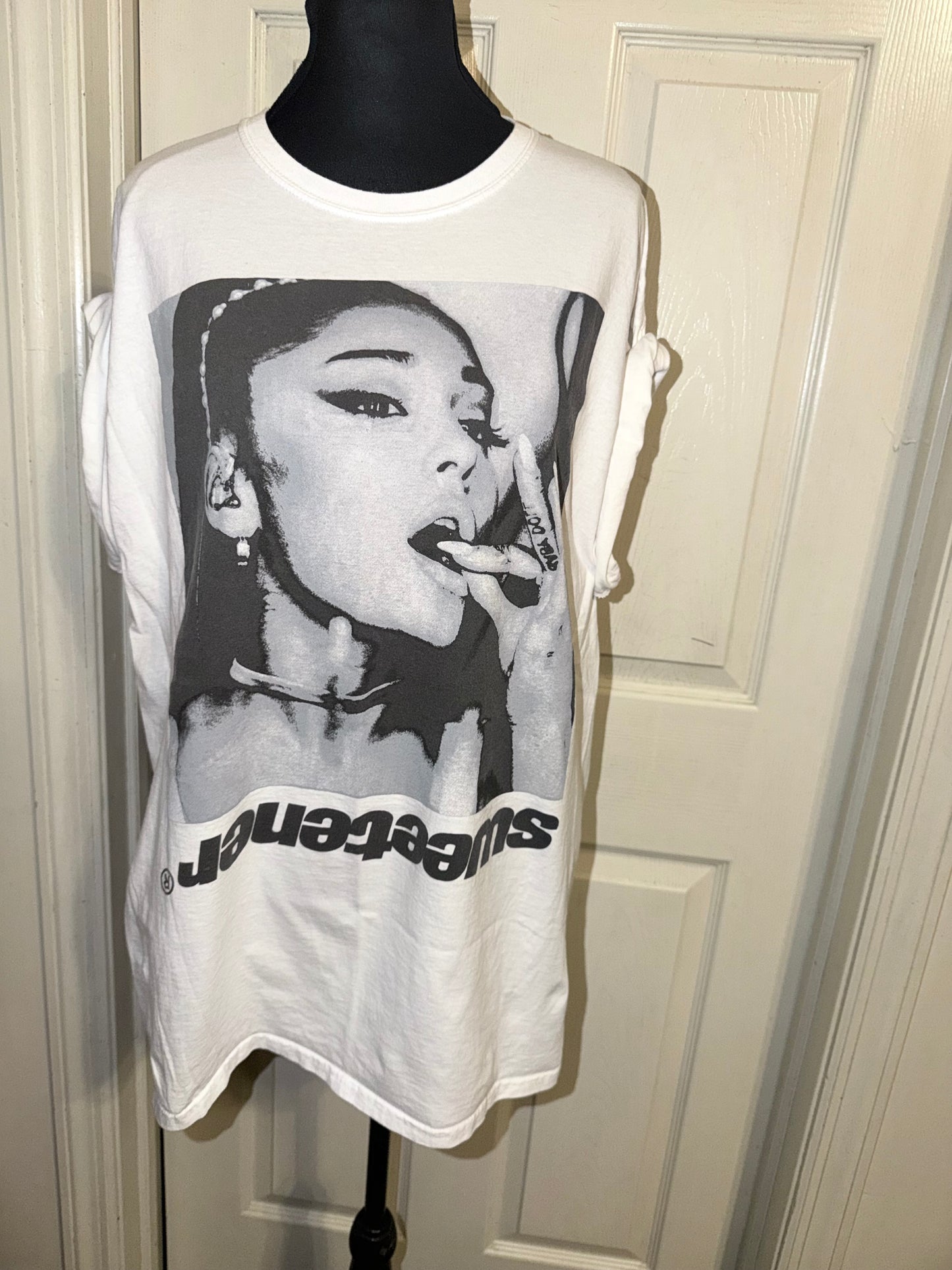 Ariana Grande Double Sided Oversized Distressed Tee