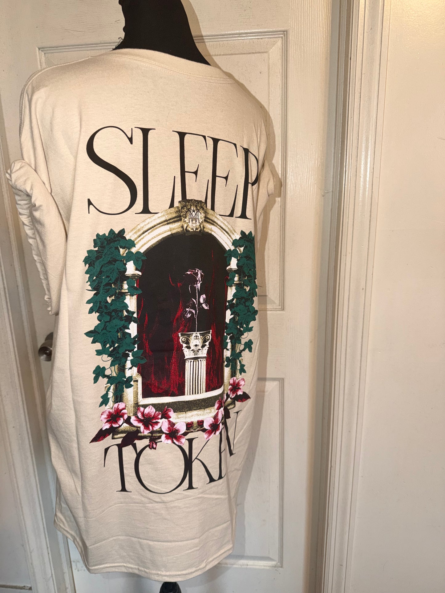 Sleep Token Double Sided Oversized Distressed Tee