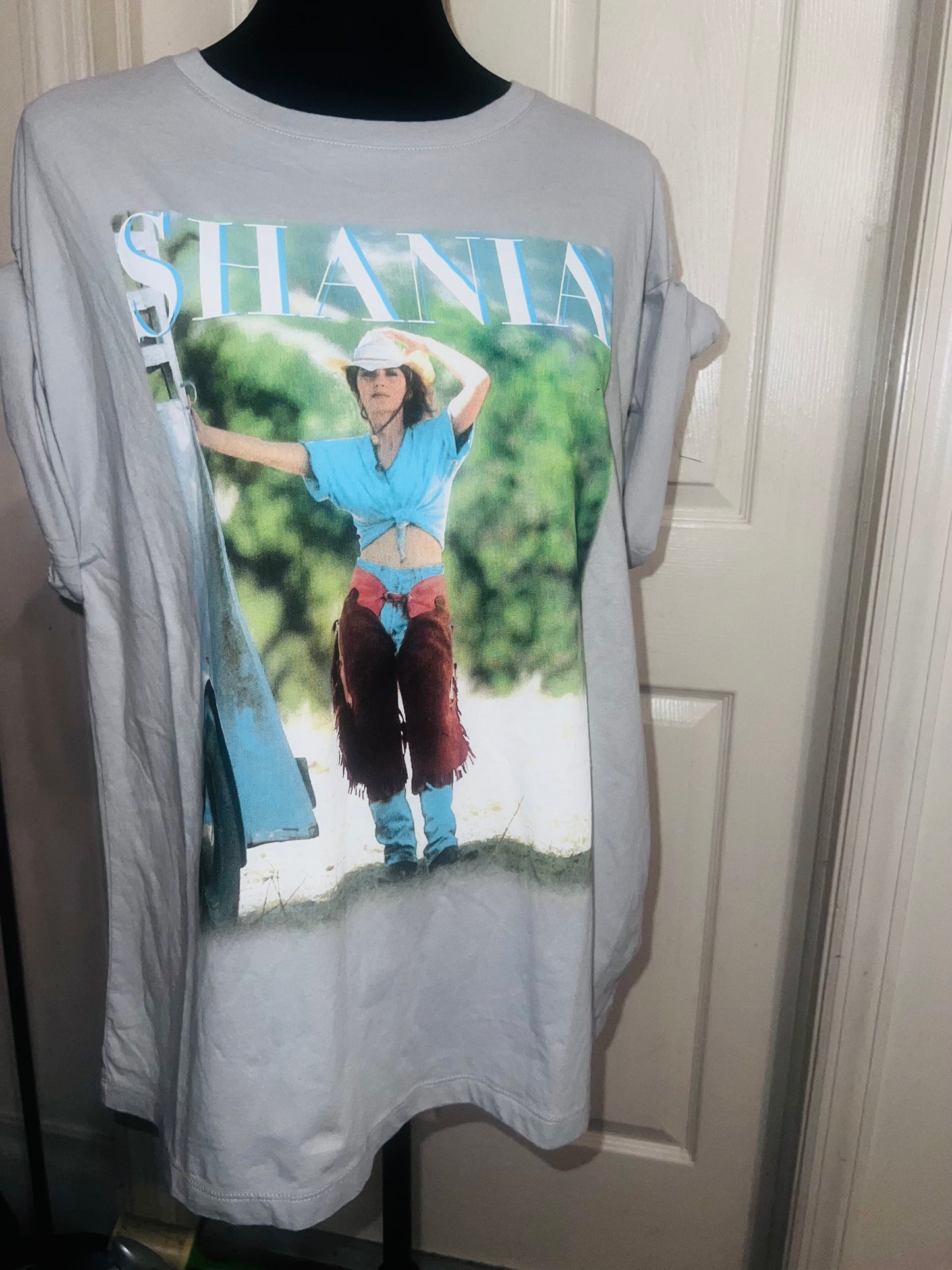 Shania Twain Oversized Distressed Tee