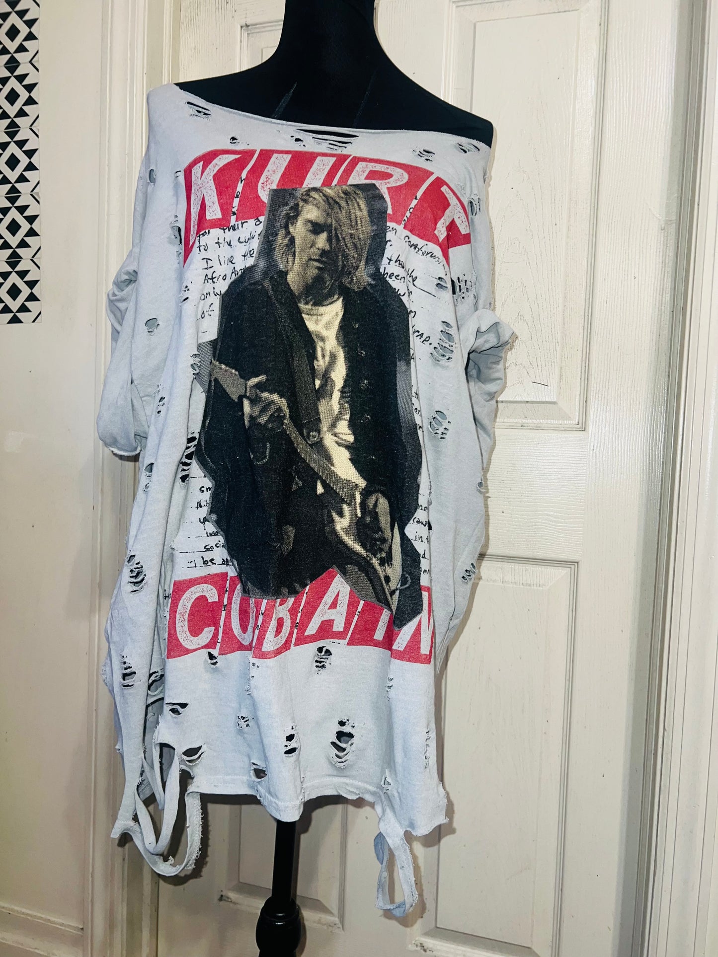 Kurt Cobain Oversized Distressed Tee