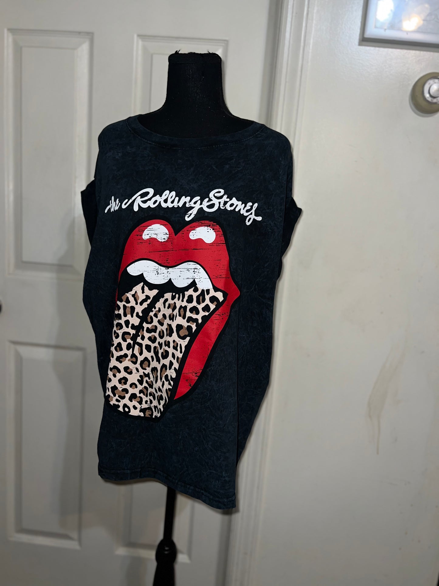 The Rolling Stones Cheetah Oversized Distressed Tee