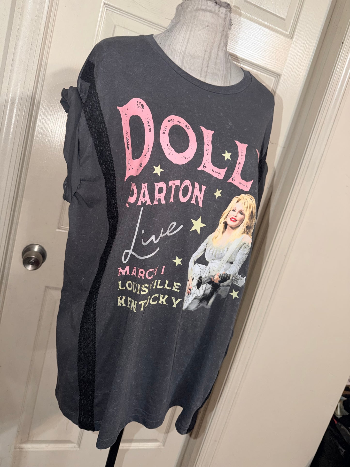 Dolly Parton Double Sided Oversized Distressed Tee