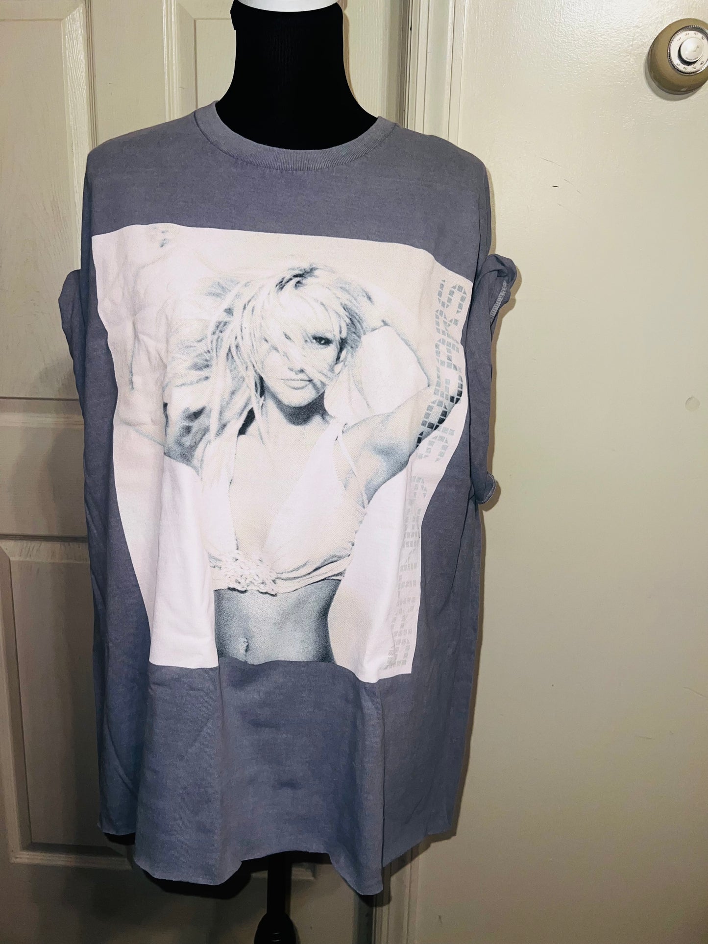 Britney Spears Oversized Distressed Tee