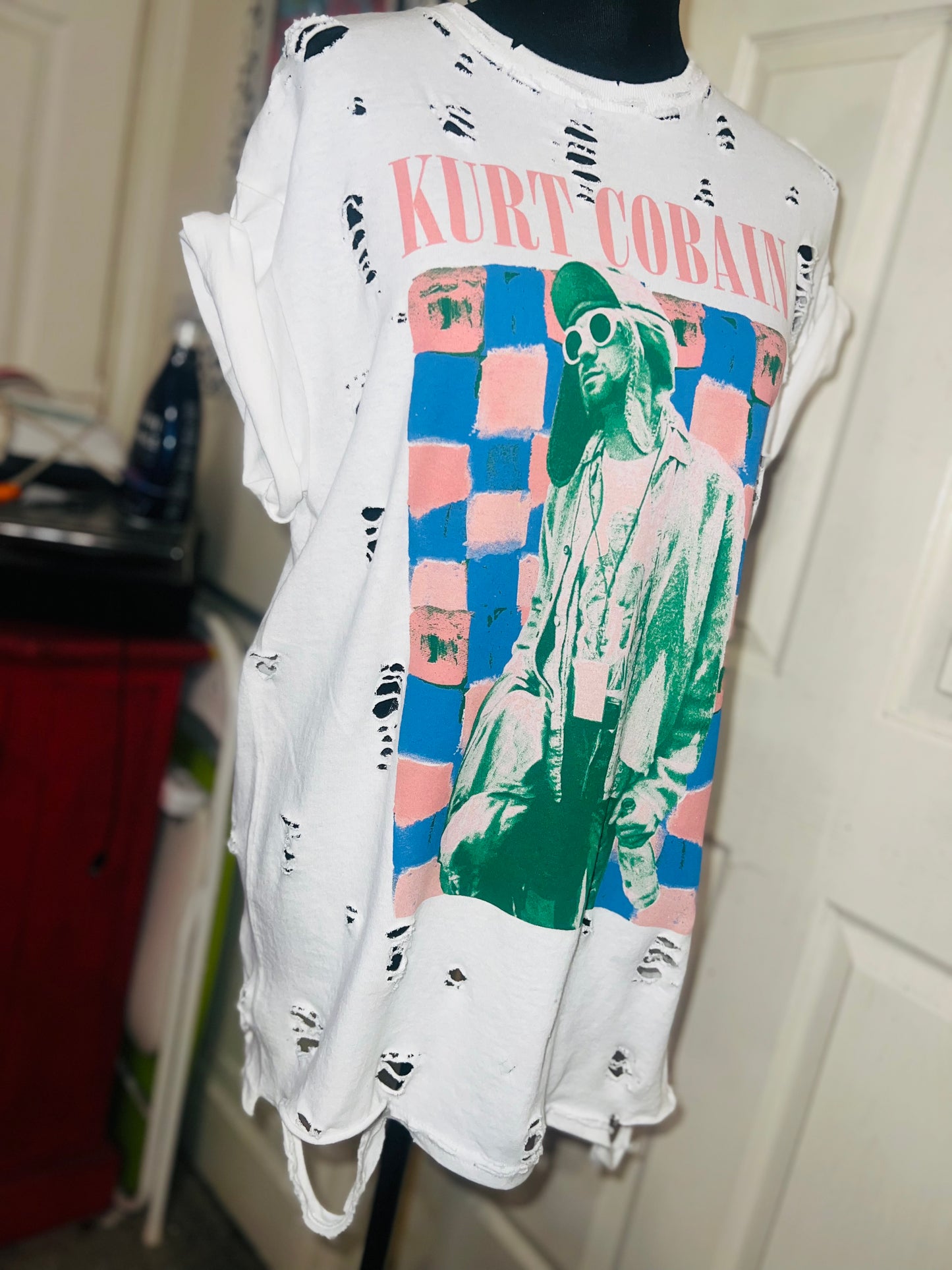 Kurt Cobain Oversized Distressed Tee