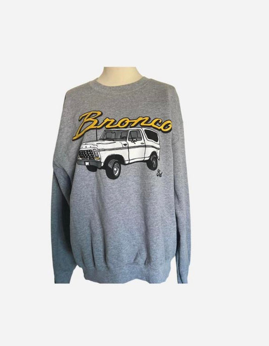 Ford Bronco Double Sided Oversized Distressed Sweatshirt