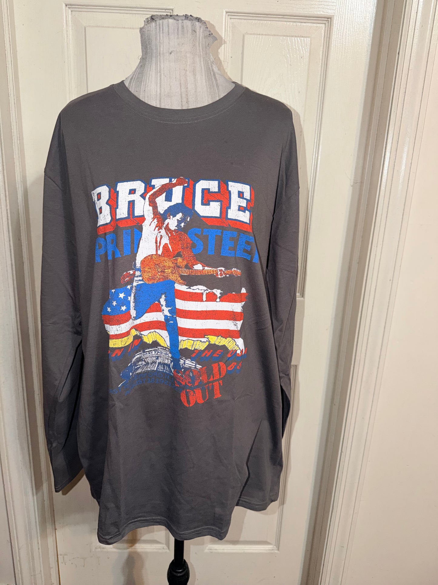 Bruce Springsteen Oversized Distressed Long Sleeve Tee