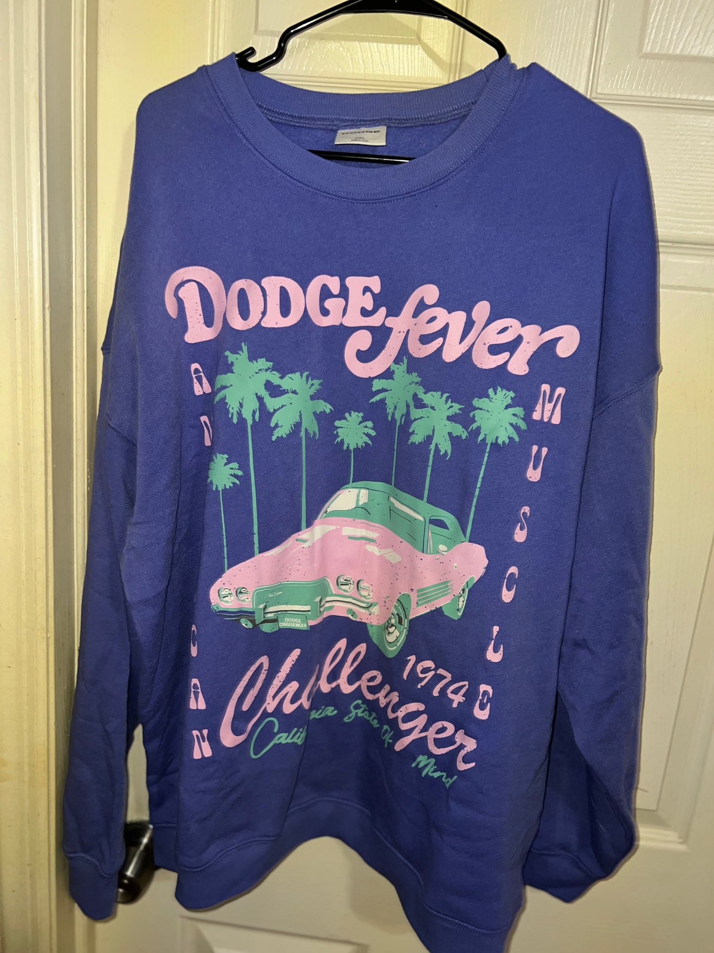 Dodge Challenger Oversize Distressed Sweatshirt