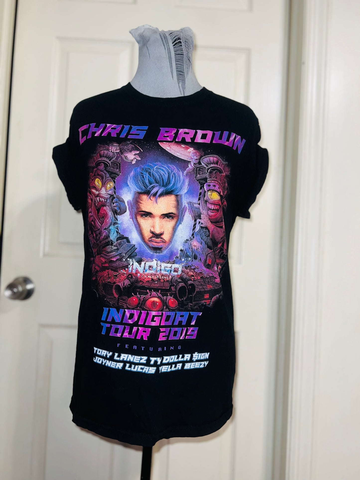 Chris Brown 2019 Double Sided Tour Distressed Tee