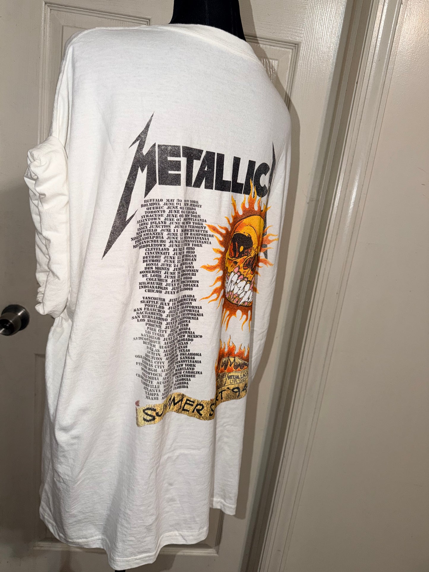 Metallica Double Sided Oversized Distressed Tee