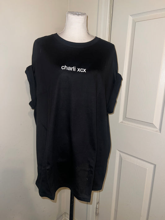 Charli XCX Double Sided Oversized Distressed Tee