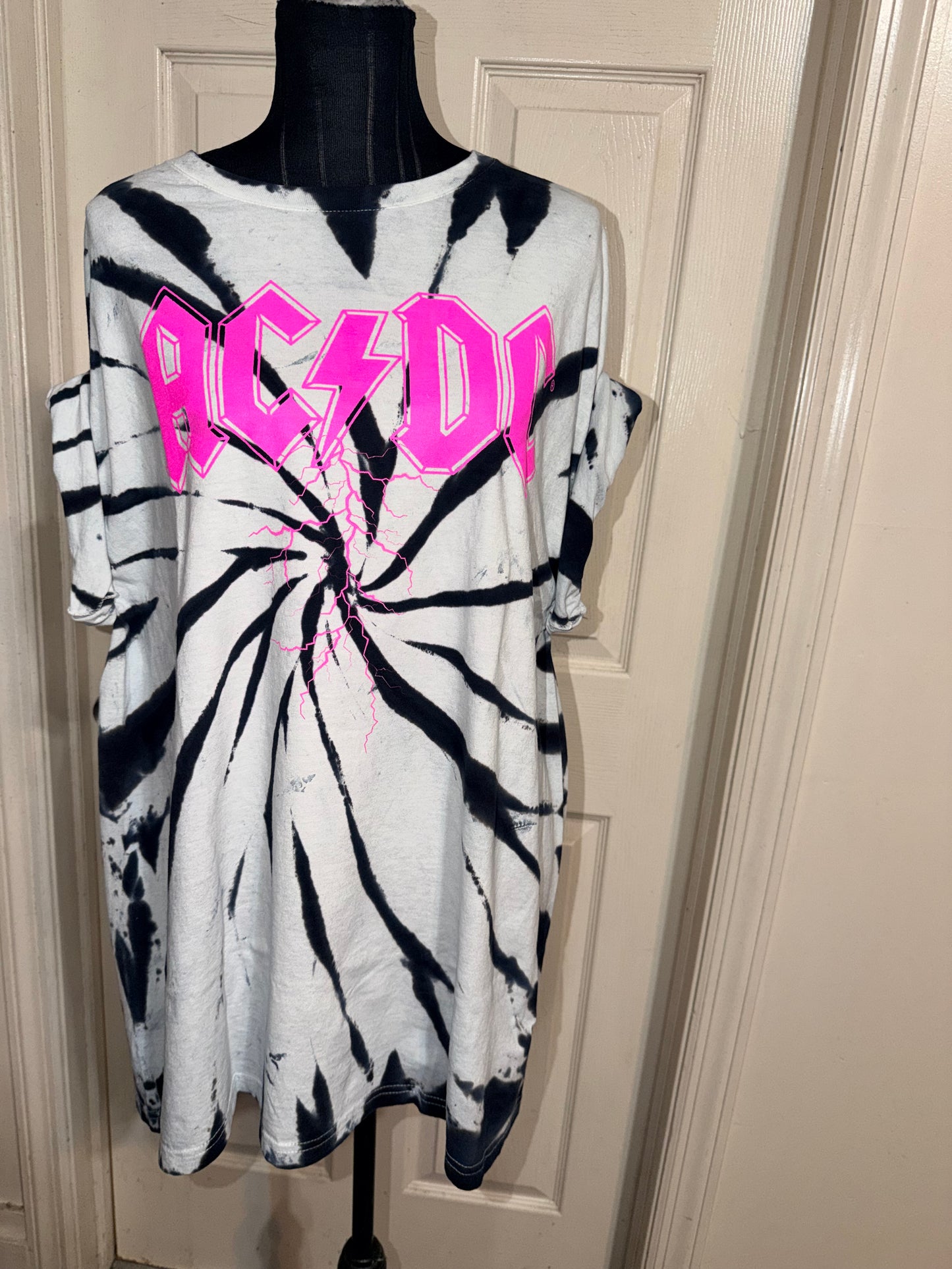 AC/DC Oversized Distressed Tee