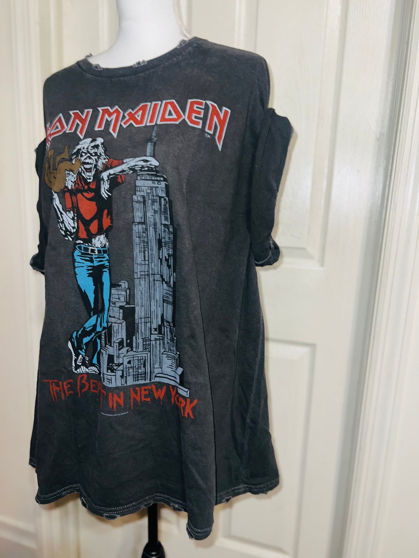 Iron Maiden Double Sided Oversized Distressed Tee