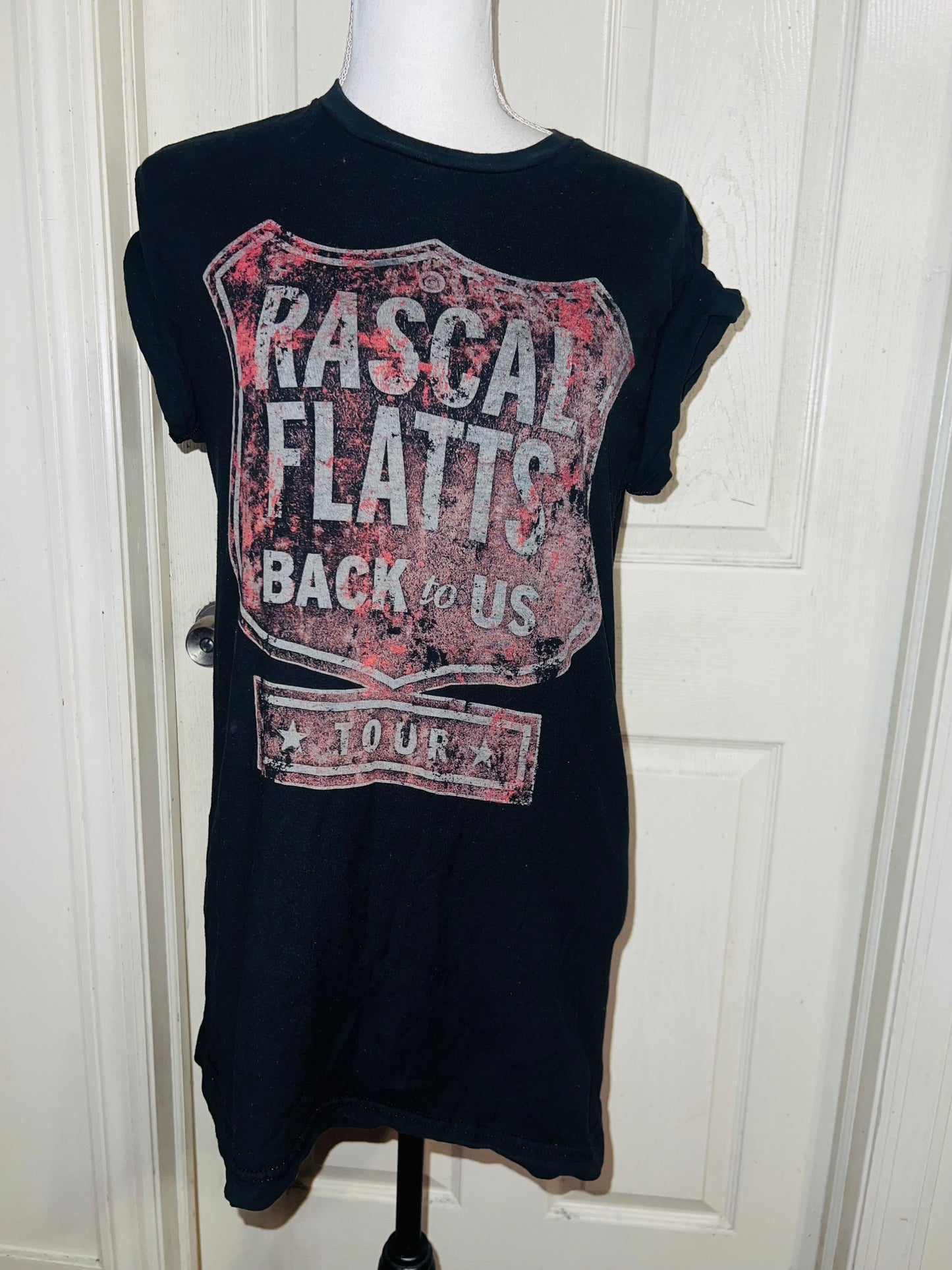 Rascal Flatts Double Sided Oversized Distressed Tee