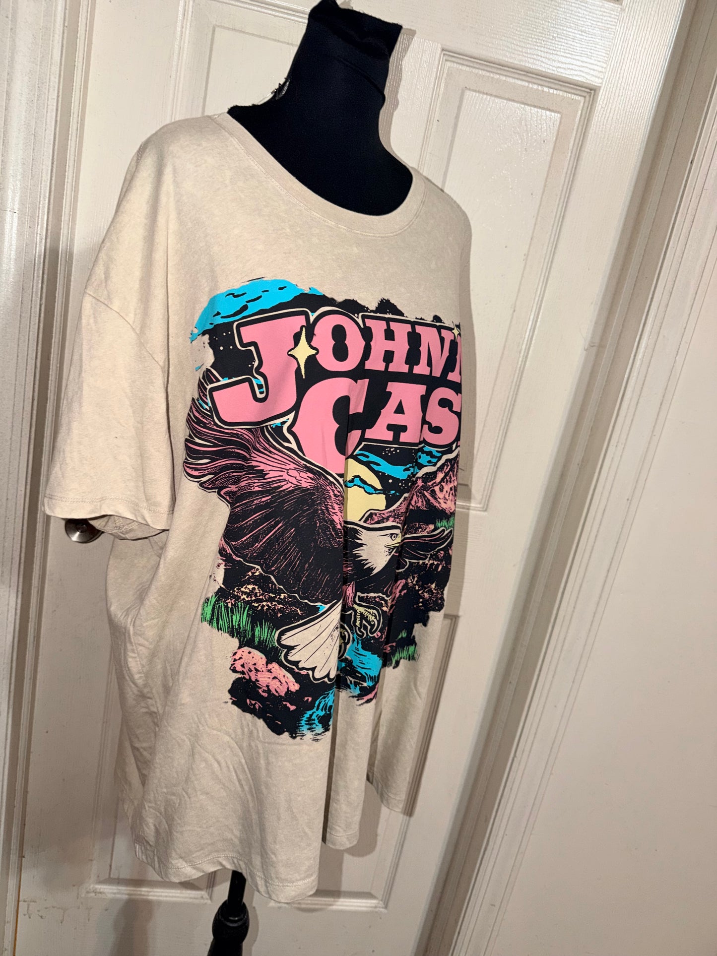 Johnny Cash Double Sided Oversized Distressed Tee