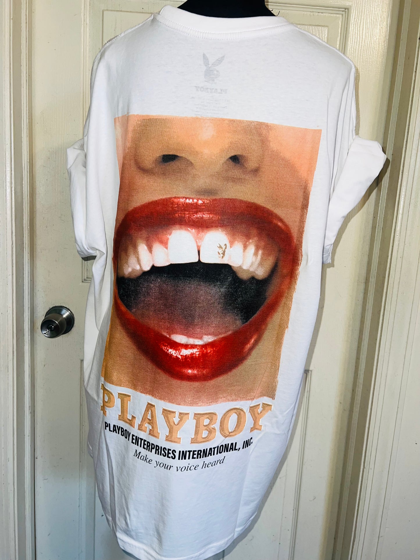 Playboy Double Sided Oversized Distressed Tee