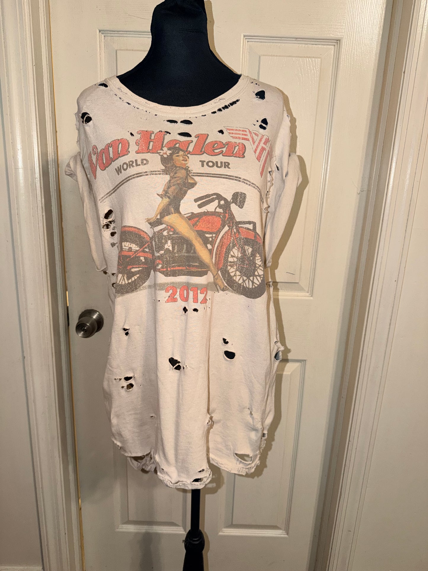 Van Halen Double Sided Oversized Distressed Tee