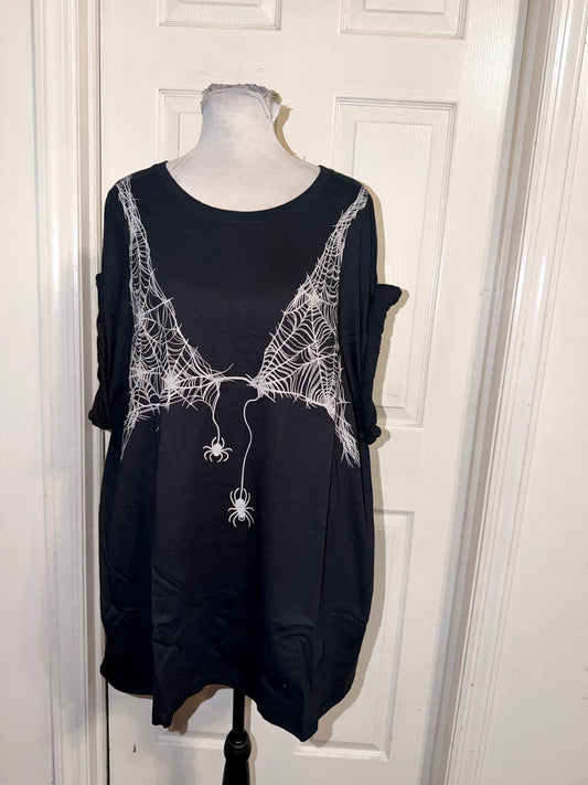 Halloween Spiderweb Oversized Tee