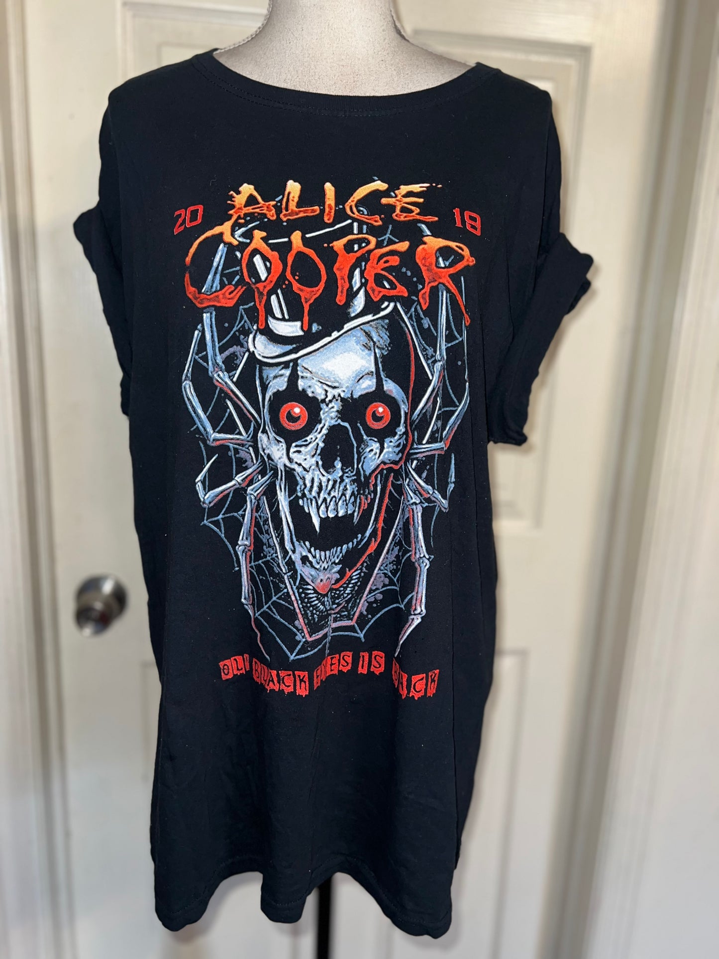 Alice Cooper Double Sided Oversized Distressed Tee