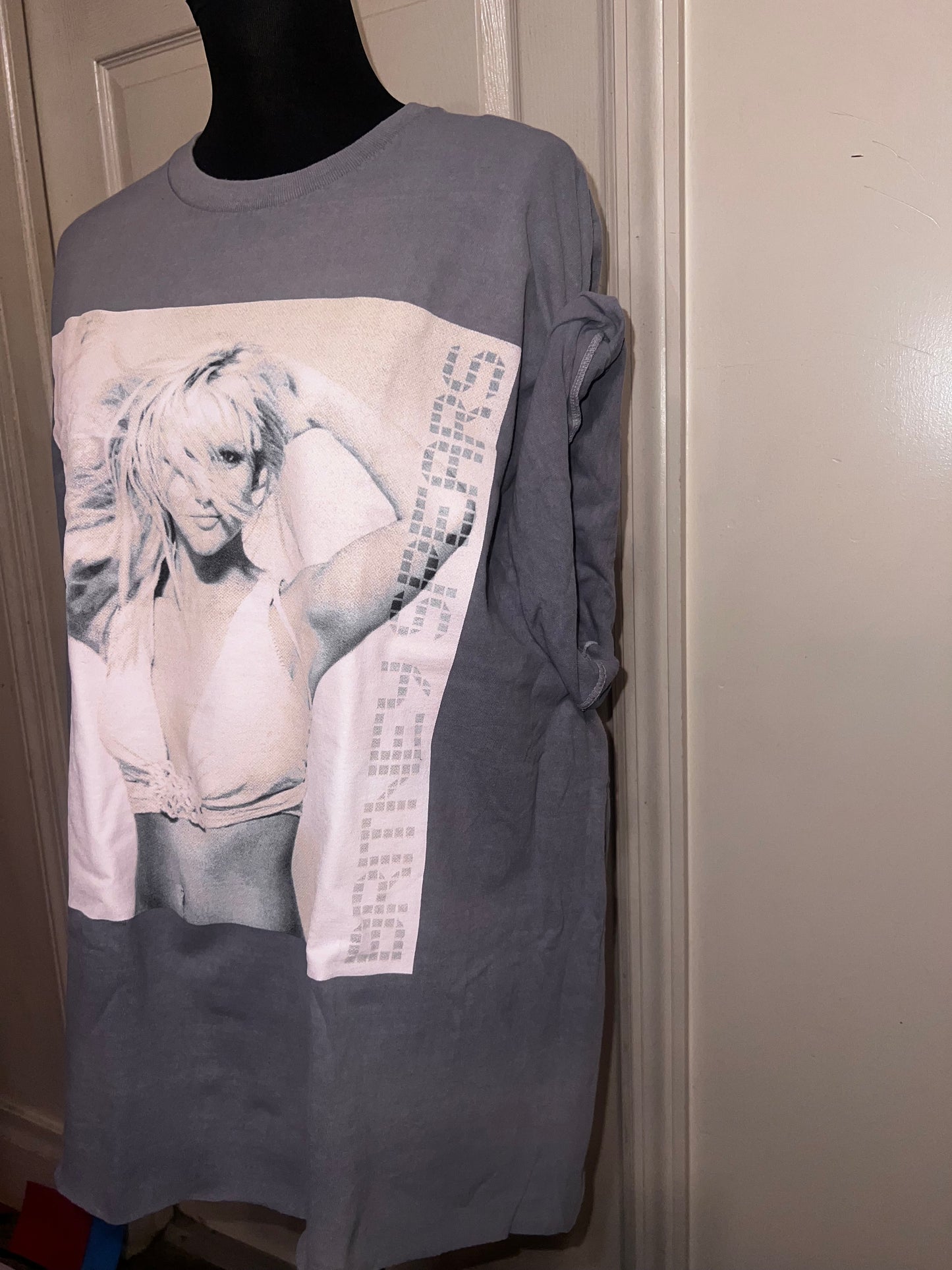 Britney Spears Oversized Distressed Tee