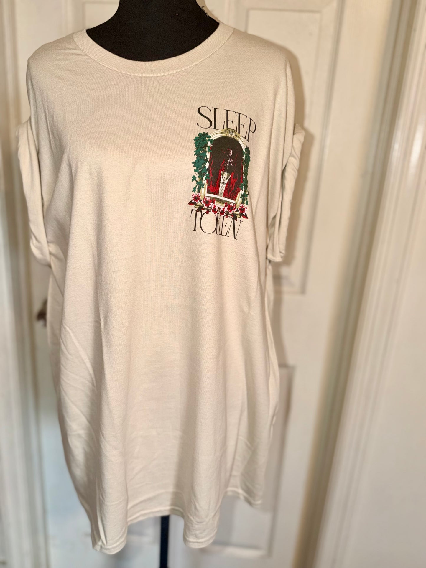 Sleep Token Double Sided Oversized Distressed Tee