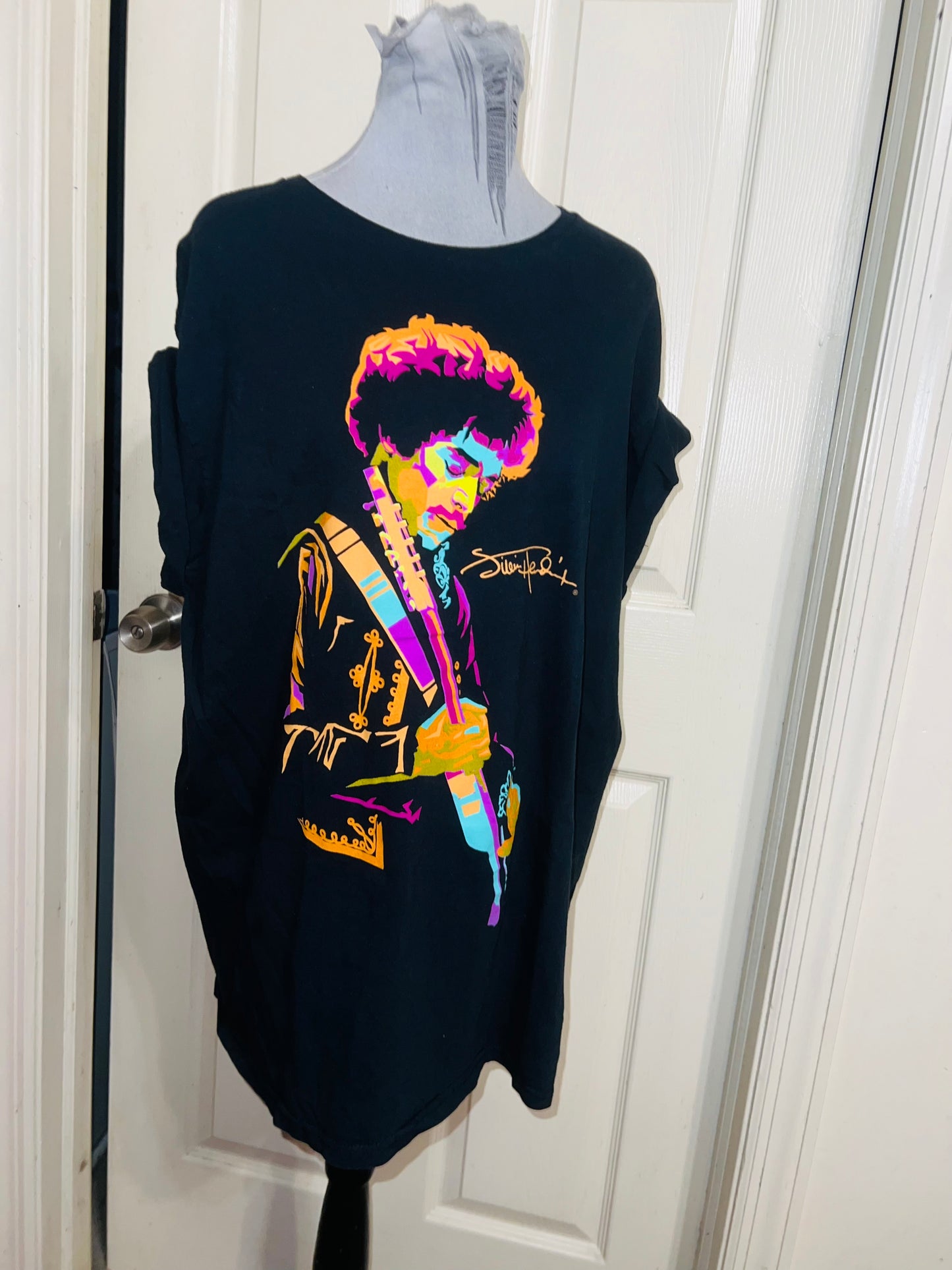 Jimi Hendrix Distressed Oversized Tee