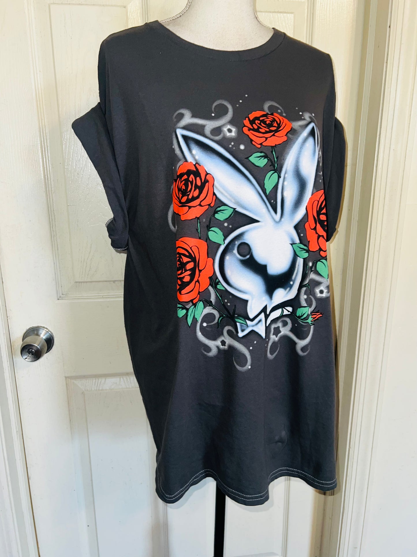 Playboy Double Sided Oversized Distressed Tee