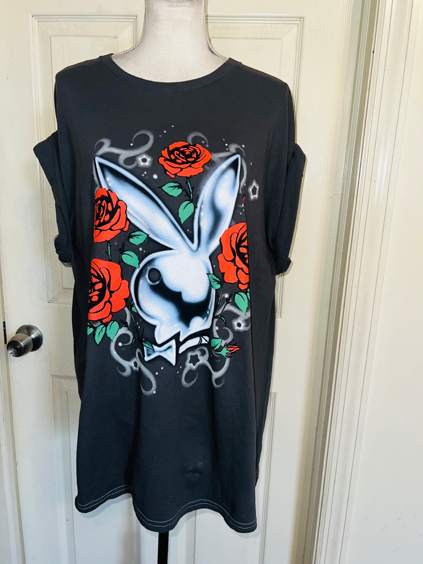 Playboy Double Sided Oversized Distressed Tee