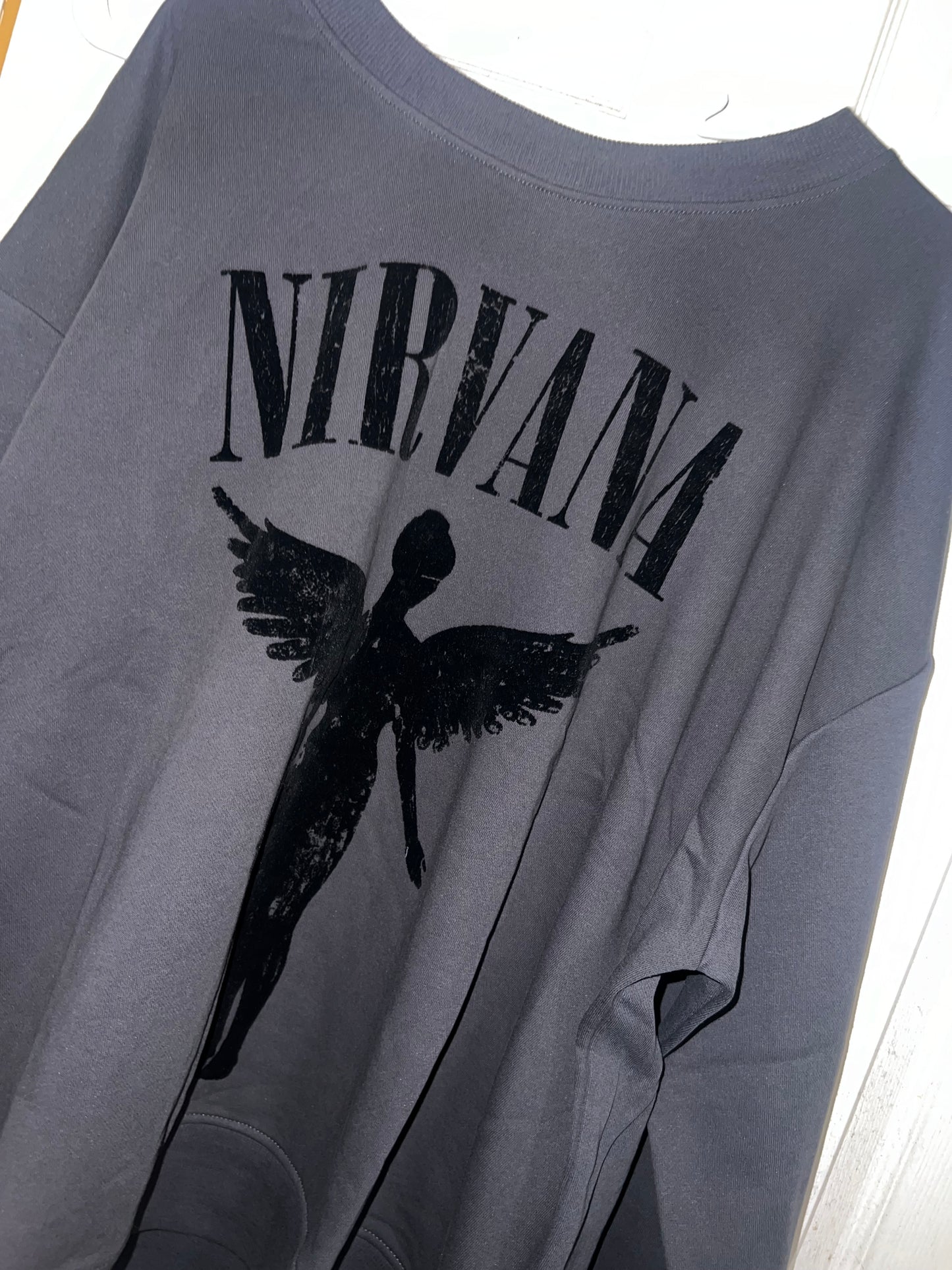 Nirvana Oversized Distressed Sweatshirt