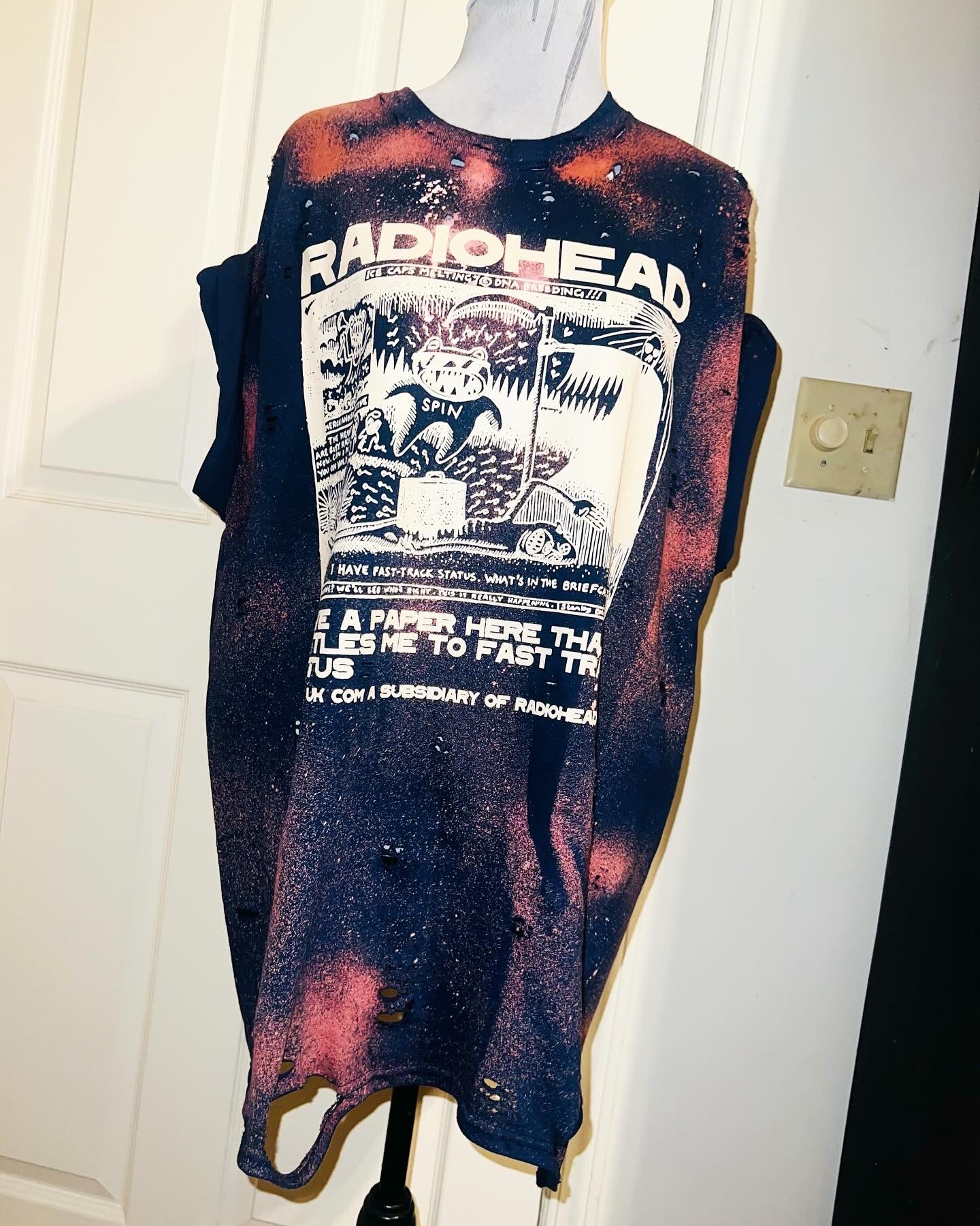 Radiohead Oversized Distressed Tee