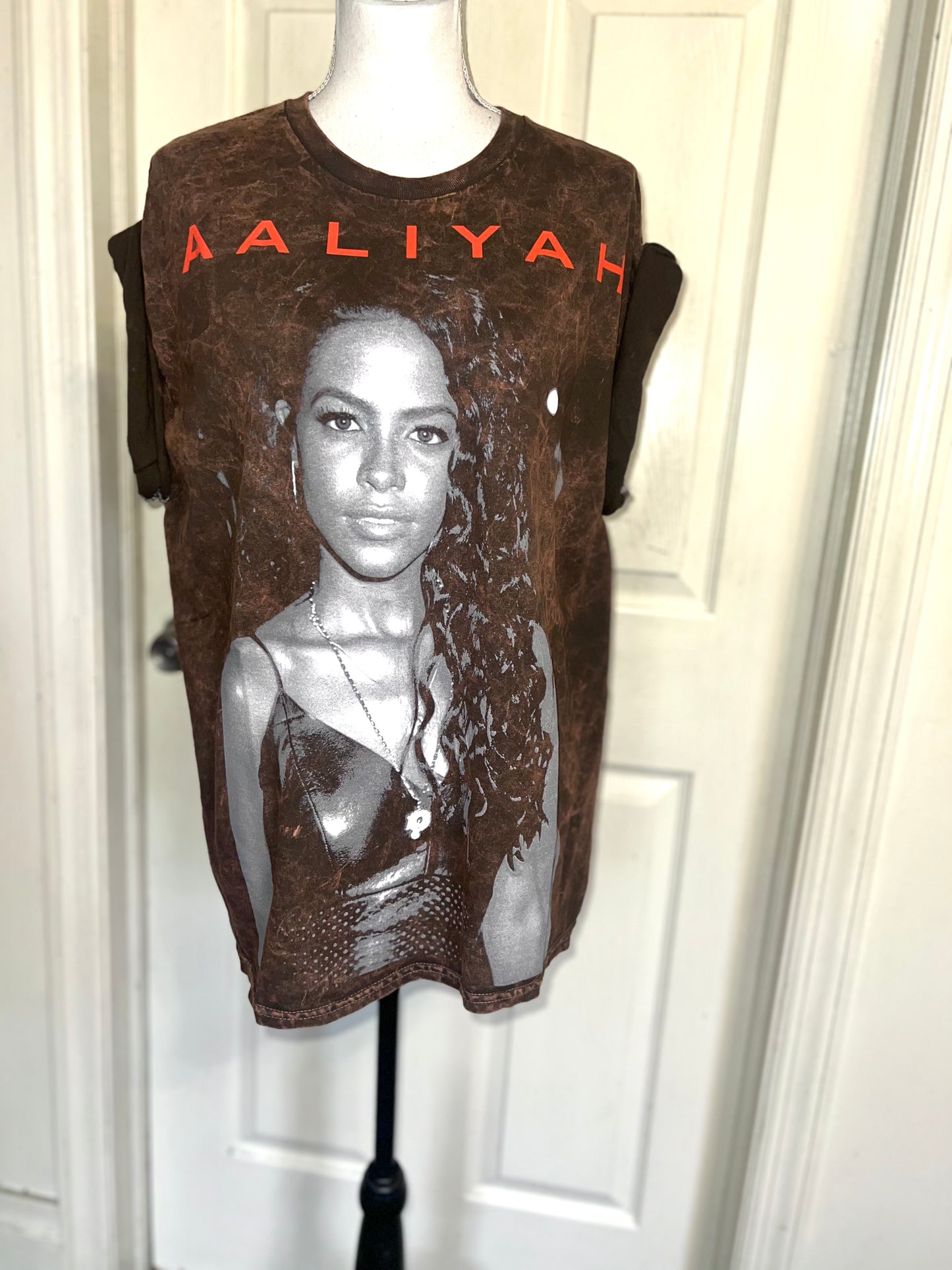 Aaliyah Oversized Distressed Tee