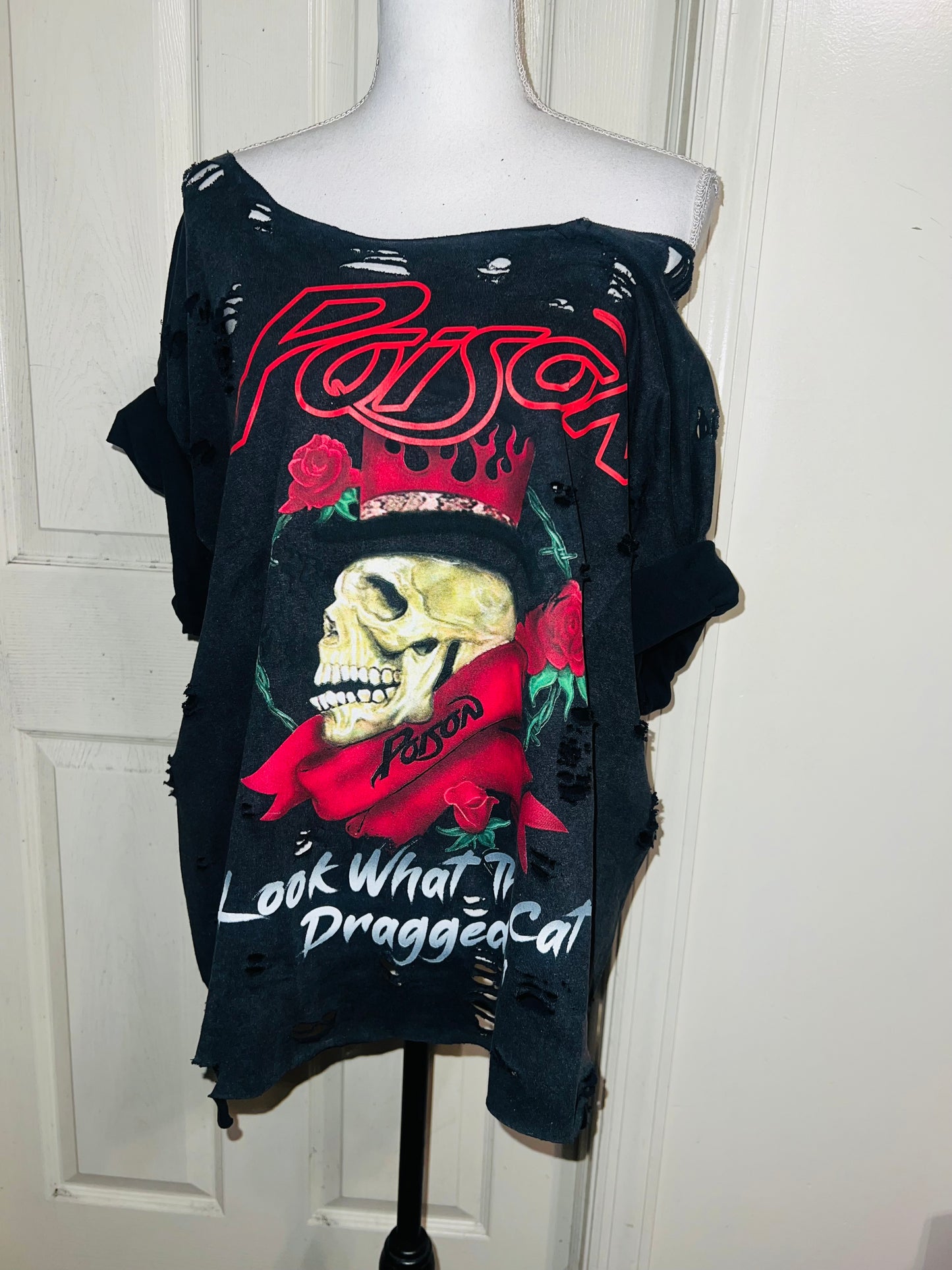 Poison Double Sided Oversized Distressed Tee