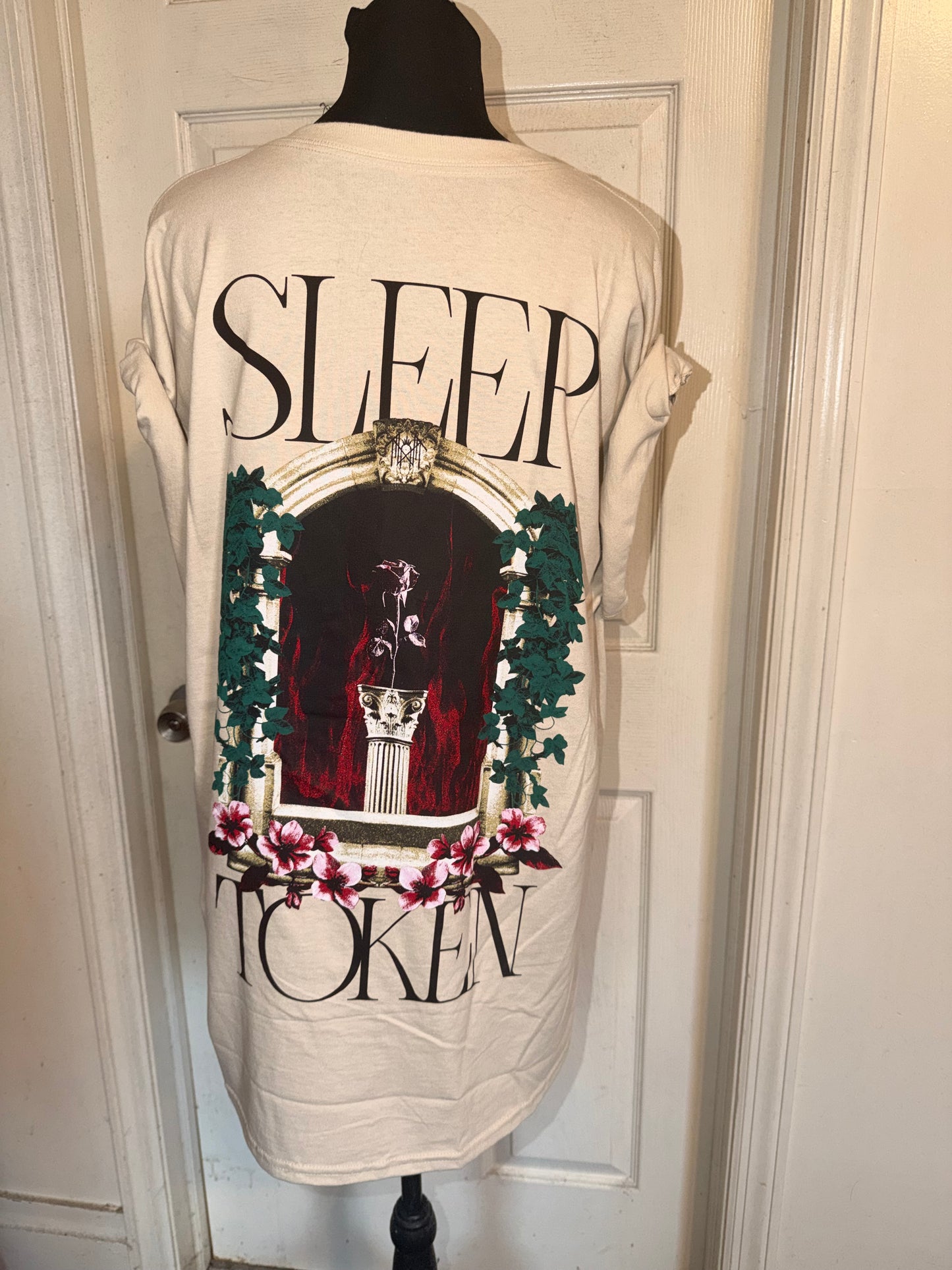 Sleep Token Double Sided Oversized Distressed Tee