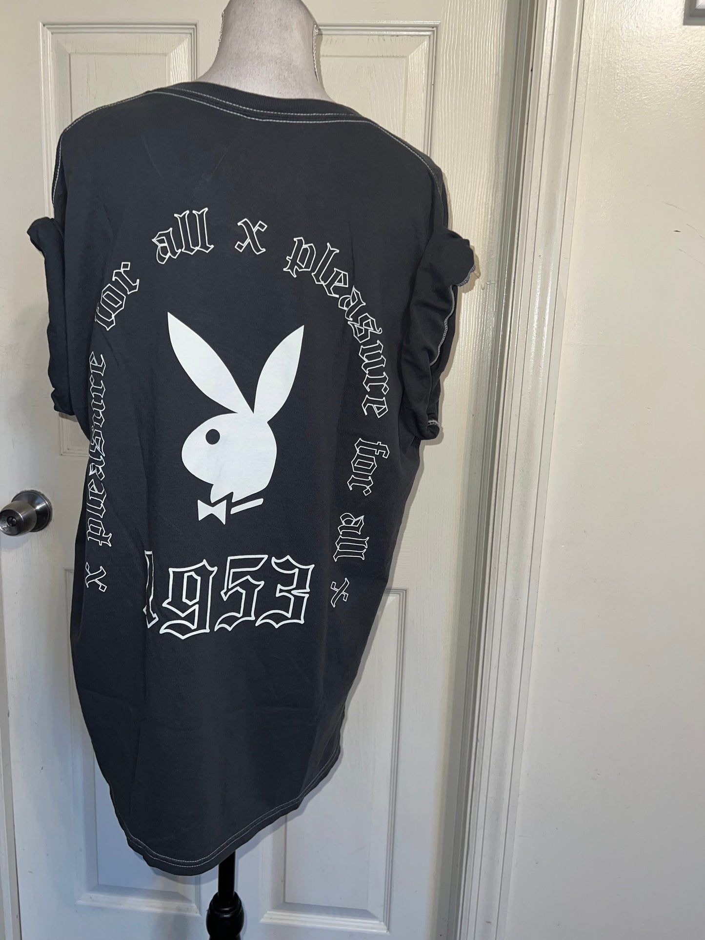 Playboy Double Sided Oversized Distressed Tee