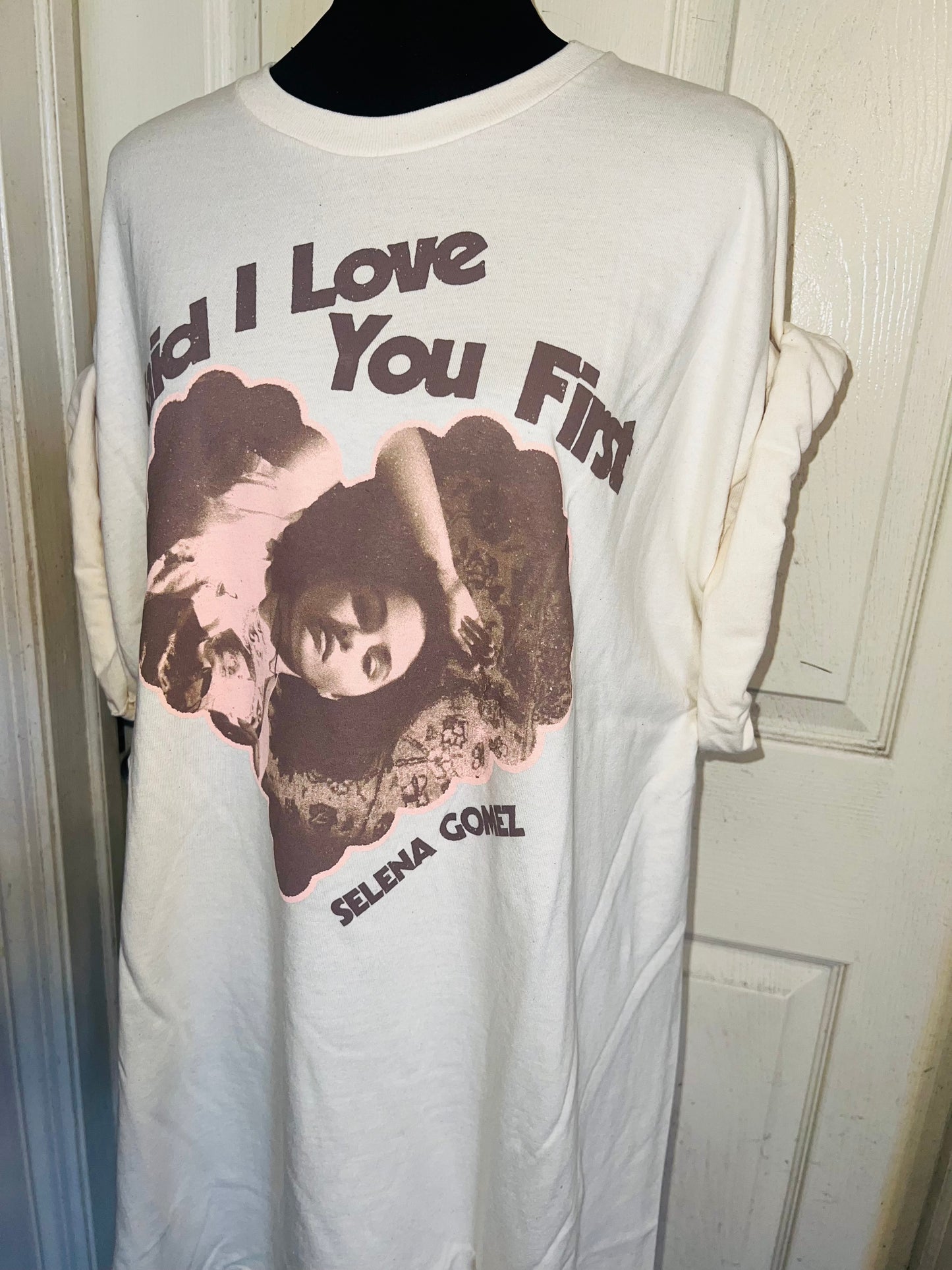 Selena Gomez Oversized Distressed Tee