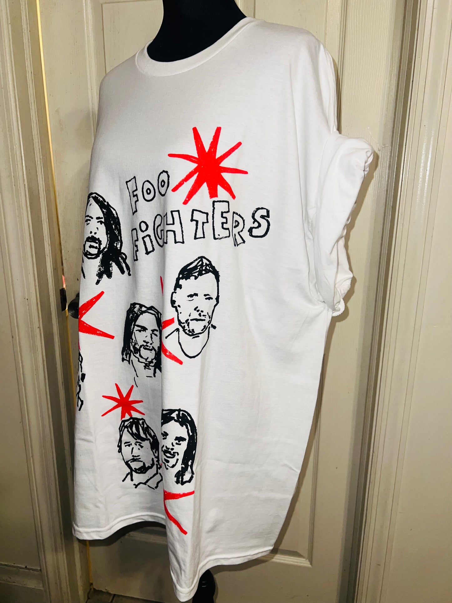 Foo Fighters Oversized Distressed Tee