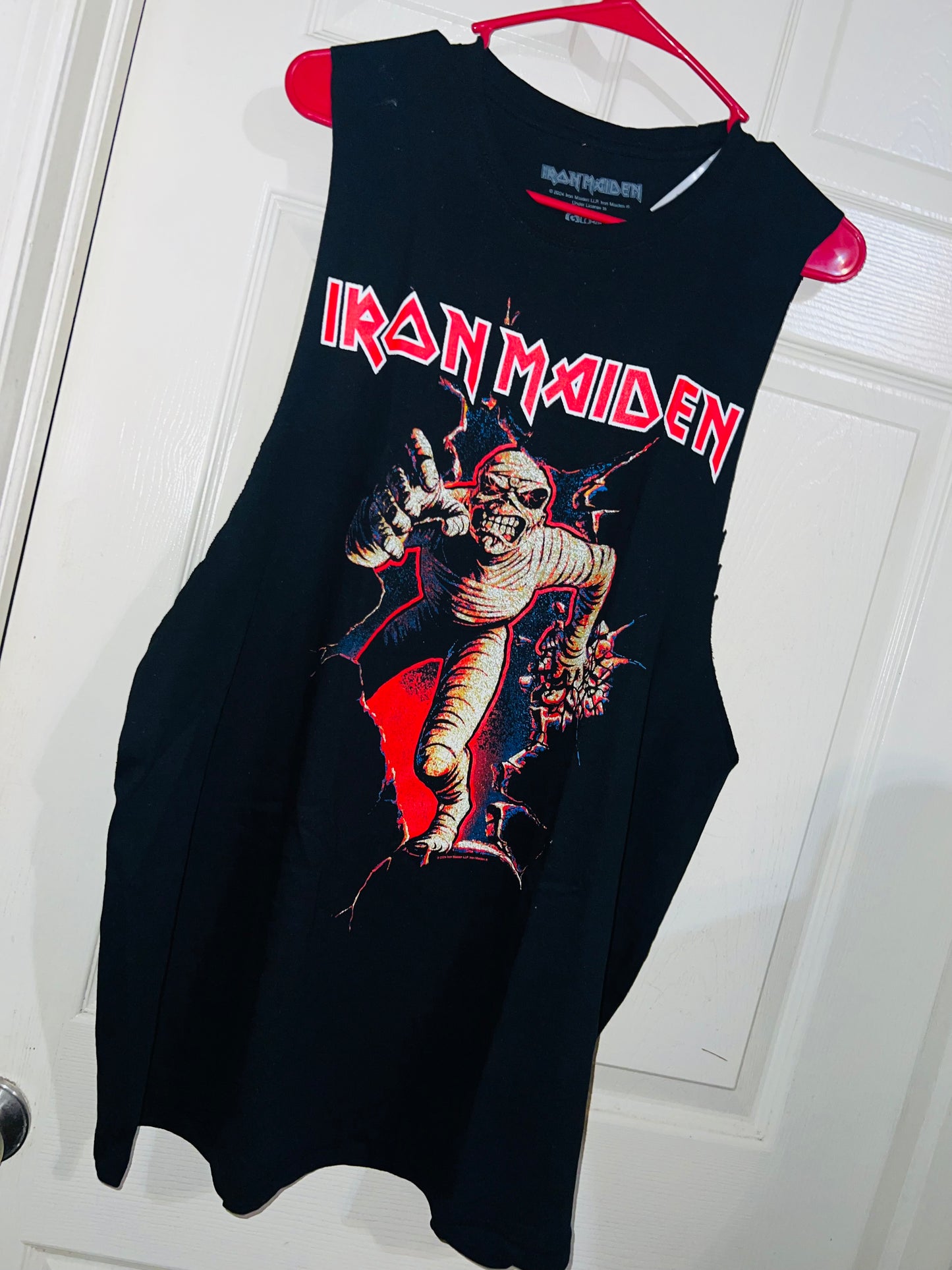 Iron Maiden Oversized Distressed Muscle Tee