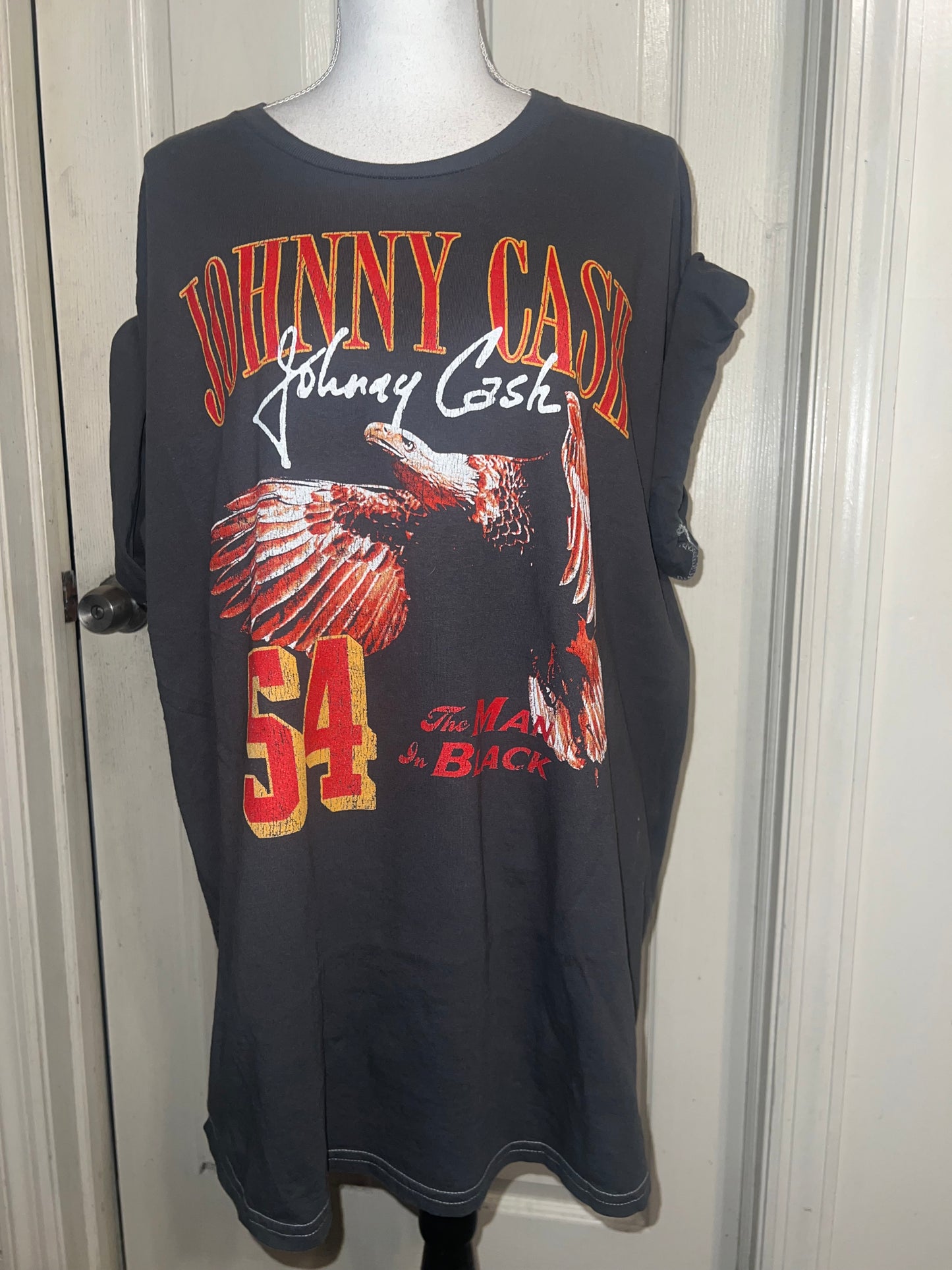 Johnny Cash Double Sided Oversized Distressed Tee