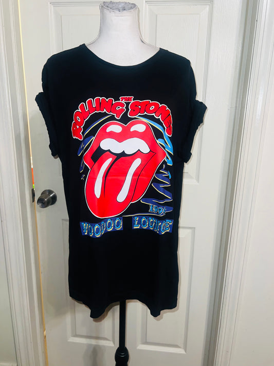 The Rolling Stones Double Sided Oversized Distressed Tee